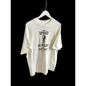 Vintage 90's Doc Holiday T-Shirt Men's Size XL Theater Play Cream White Novelty